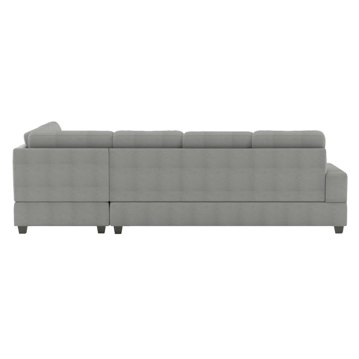 Maston 3-Piece Reversible Sectional with Drop-Down Cup Holders and Storage Ottoman (9507GRY*3OT)