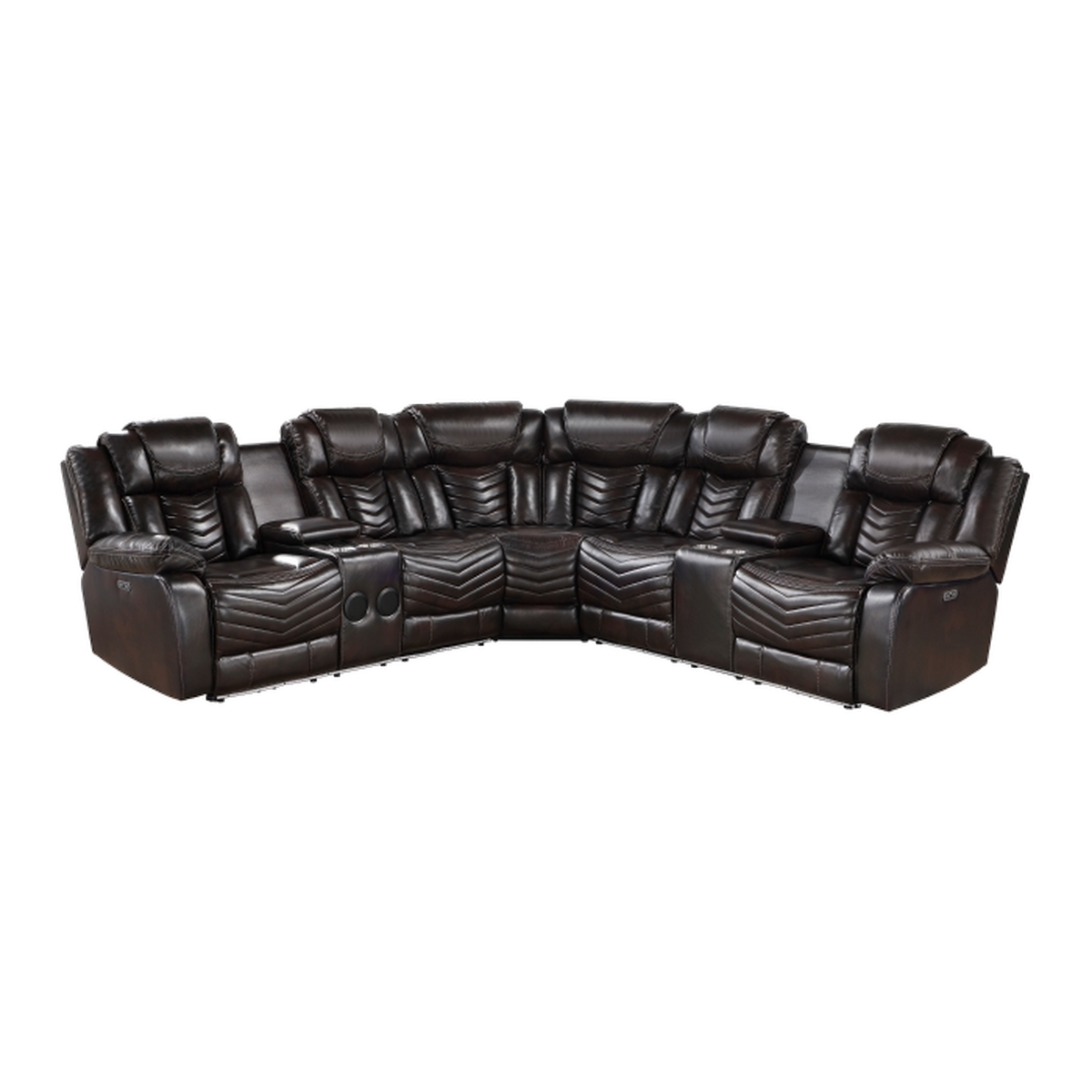 PRS-Ramone 3-Piece Power Reclining Sectional front view