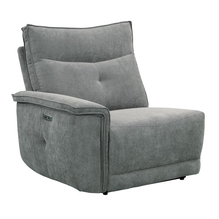 Tesoro Power Reclining Loveseat with Center Console — Dark gray Power
