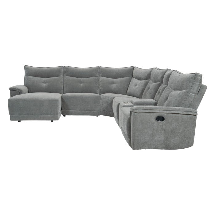 Tesoro 6-Piece Modular Reclining Sectional with Left Chaise (9509DG*65LRR)