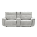 Tesoro Power Reclining Loveseat with Center Console — Mist gray Power