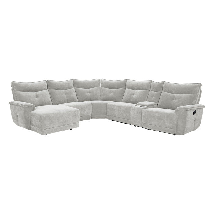 Tesoro 6-Piece Modular Reclining Sectional with Left Chaise (9509MGY*65LRR)
