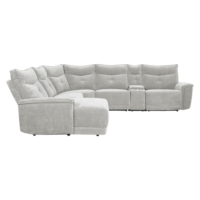 Tesoro 6-Piece Modular Reclining Sectional with Left Chaise (9509MGY*65LRR)