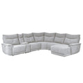 Tesoro 6-Piece Modular Power Reclining Sectional with Power Headrests, Right Chaise and USB Port