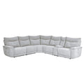 Tesoro 6-Piece Modular Power Reclining Sectional with Power Headrests and USB Ports (9509MGY*6LRRRPWH)