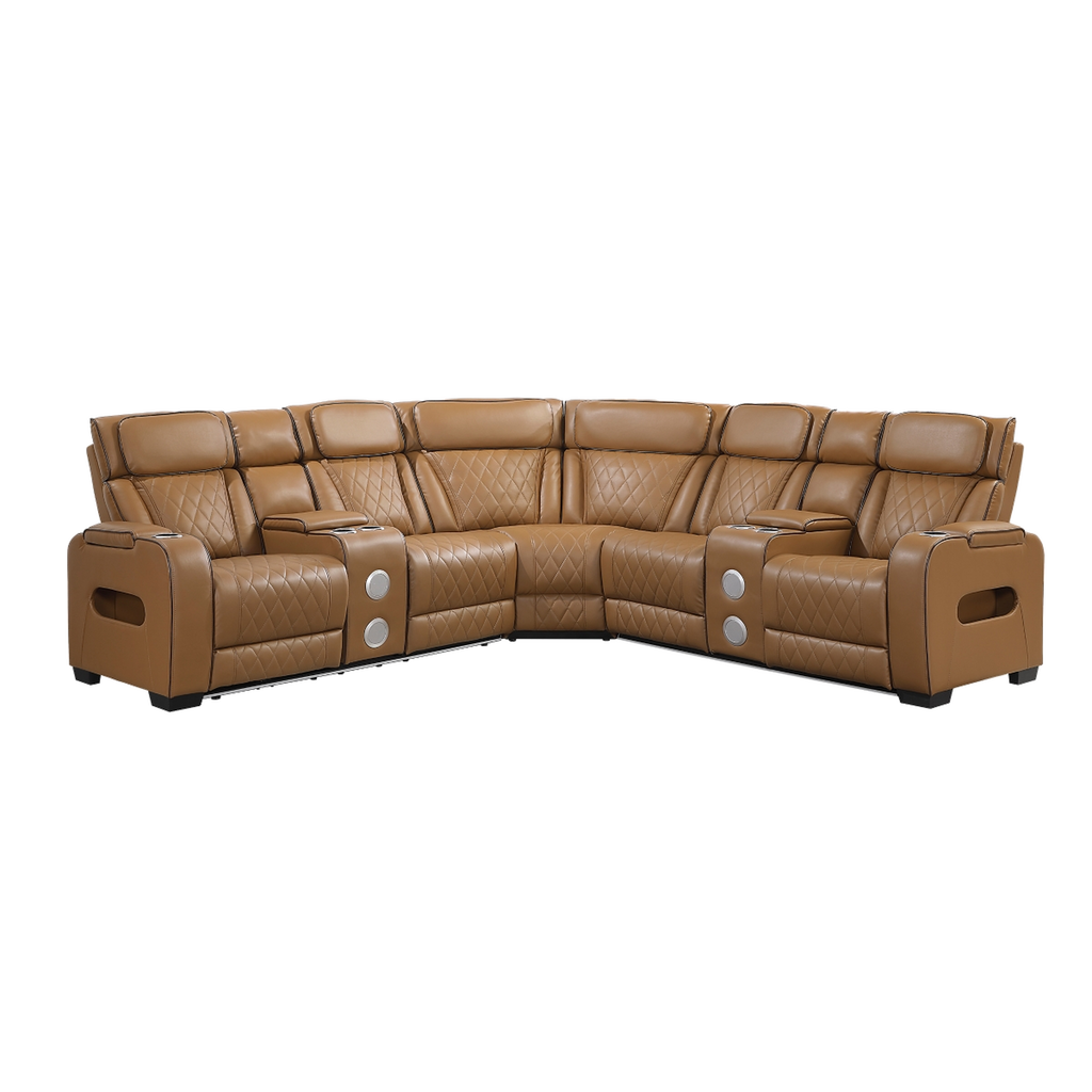 PRS-Fairway 3-Piece Power Reclining Sectional front view