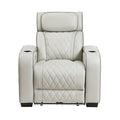 Fairway Power Reclining Chair with Power Headrest, Cup holders and Storage Arms(Top and Side), Charging Ports and LED lighting (9516TPE-1PWH)