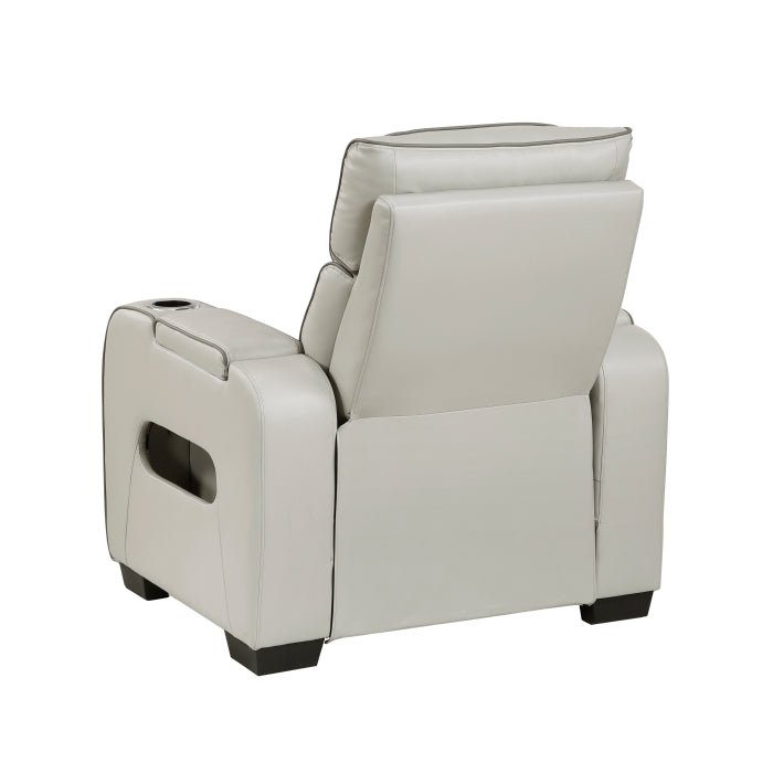 Fairway Power Reclining Chair with Power Headrest, Cup holders and Storage Arms(Top and Side), Charging Ports and LED lighting (9516TPE-1PWH)
