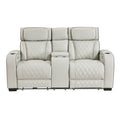 Fairway Power Reclining Loveseat with Center Console — Taupe Power
