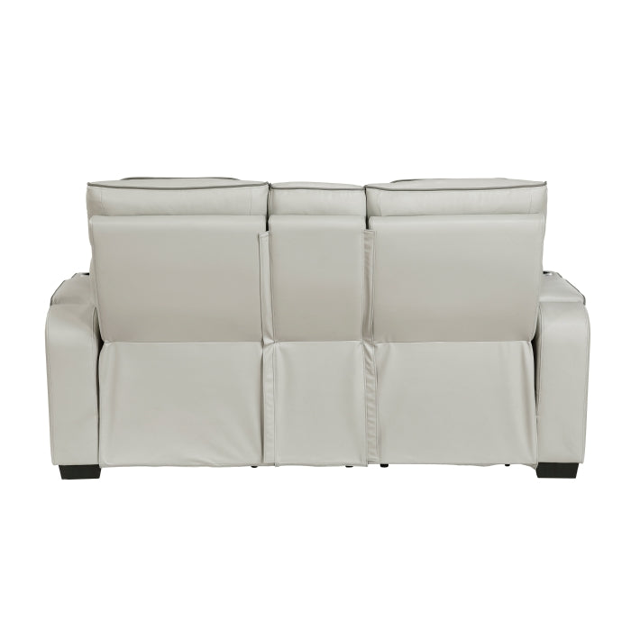 Fairway Power Reclining Loveseat with Center Console — Taupe Power