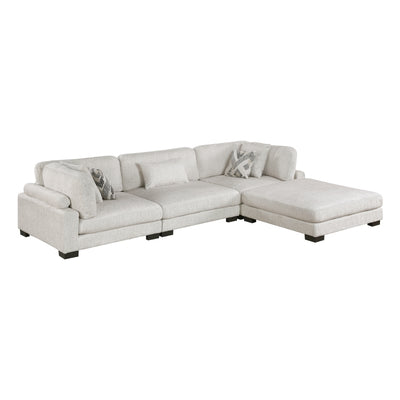 Tinley 4-Piece Modular Sectional with Ottoman (9555BEG*42CRACOT)