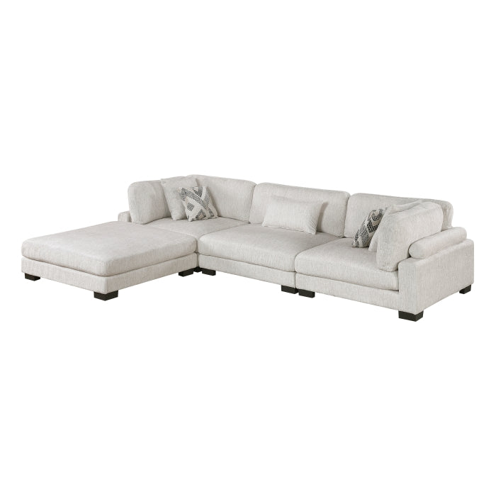 Tinley 4-Piece Modular Sectional with Ottoman (9555BEG*42CRACOT)