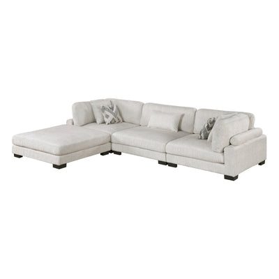 Tinley 4-Piece Modular Sectional with Ottoman (9555BEG*42CRACOT)