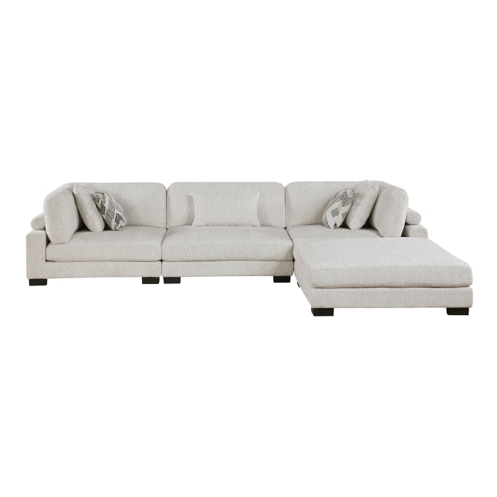 Tinley 4-Piece Modular Sectional with Ottoman (9555BEG*42CRACOT)