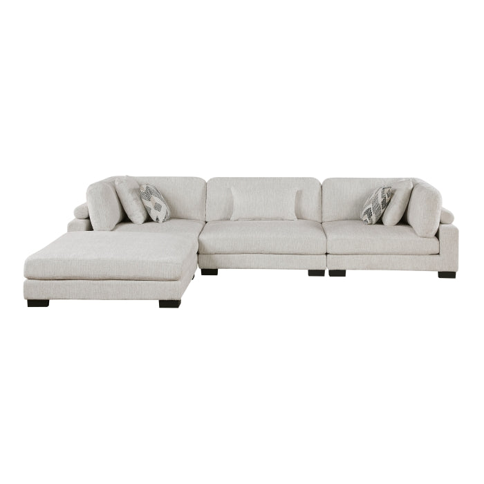 Tinley 4-Piece Modular Sectional with Ottoman (9555BEG*42CRACOT)