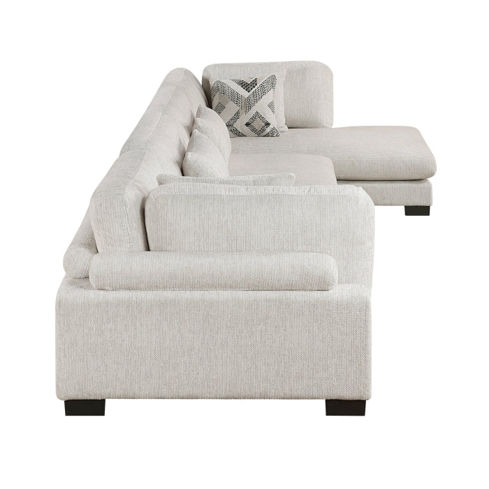 Tinley 4-Piece Modular Sectional with Chaise (9555BEG*4CR2ACVC)
