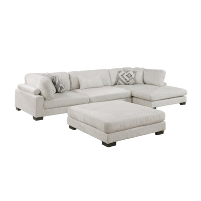 Tinley 4-Piece Modular Sectional with Chaise and Ottoman (9555BEG*4CRACVCOT)