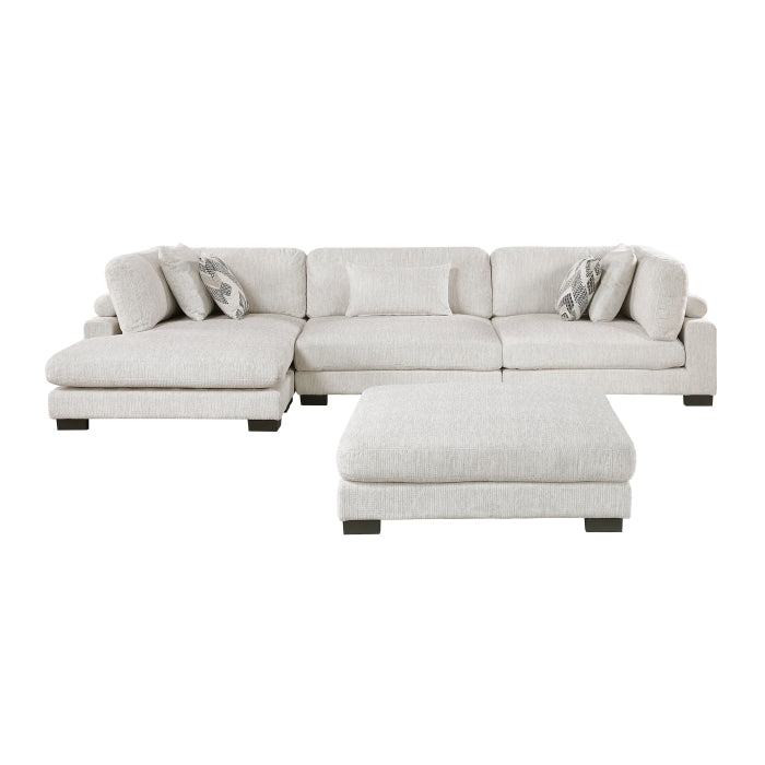 Tinley 4-Piece Modular Sectional with Chaise and Ottoman (9555BEG*4CRACVCOT)