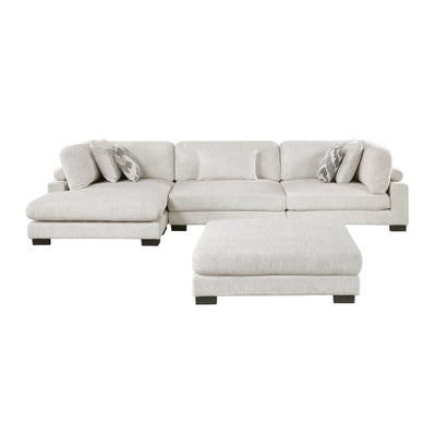Tinley 4-Piece Modular Sectional with Chaise and Ottoman (9555BEG*4CRACVCOT)