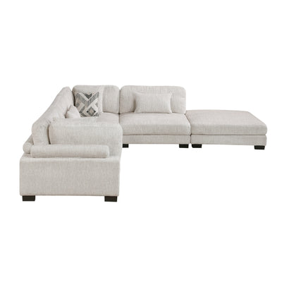 Tinley 5-Piece Modular Sectional with Ottoman (9555BEG*52CR2ACOT)