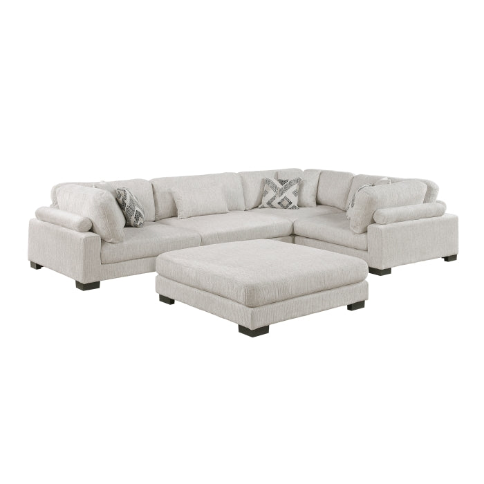 Tinley 5-Piece Modular Sectional with Ottoman (9555BEG*53CRACOT)