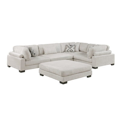 Tinley 5-Piece Modular Sectional with Ottoman (9555BEG*53CRACOT)