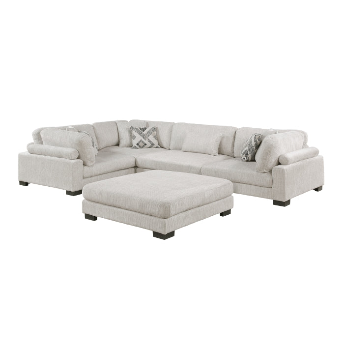 Tinley 5-Piece Modular Sectional with Ottoman (9555BEG*53CRACOT)