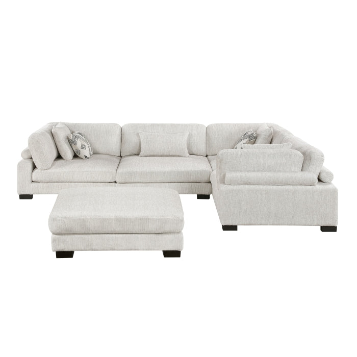 Tinley 5-Piece Modular Sectional with Ottoman (9555BEG*53CRACOT)