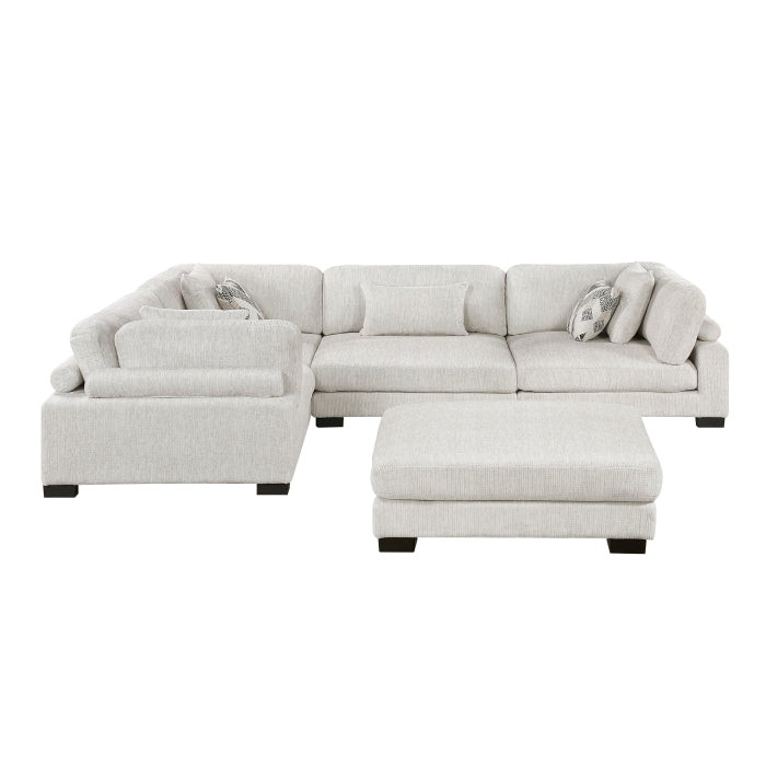 Tinley 5-Piece Modular Sectional with Ottoman (9555BEG*53CRACOT)