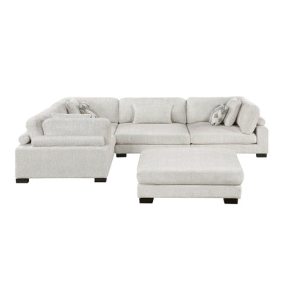 Tinley 5-Piece Modular Sectional with Ottoman (9555BEG*53CRACOT)