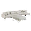 Tinley 5-Piece Modular Sectional with Chaise and Ottoman (9555BEG*5CR2ACVCOT)