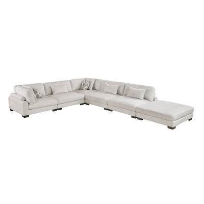 Tinley 6-Piece Modular Sectional with Ottoman (9555BEG*62CR3ACOT)