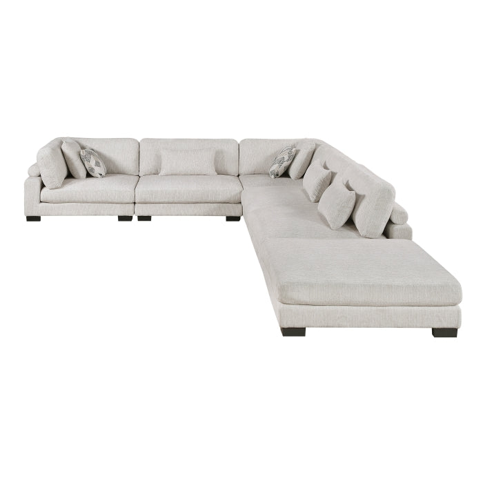 Tinley 6-Piece Modular Sectional with Ottoman (9555BEG*62CR3ACOT)