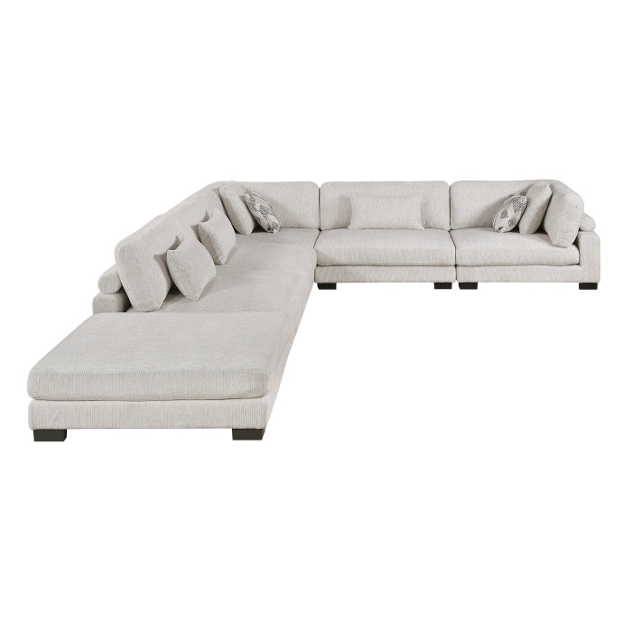 Tinley 6-Piece Modular Sectional with Ottoman (9555BEG*62CR3ACOT)