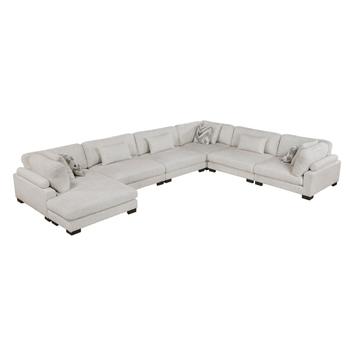 Tinley 6-Piece Modular Sectional with Chaise (9555BEG*62CR3ACVC)