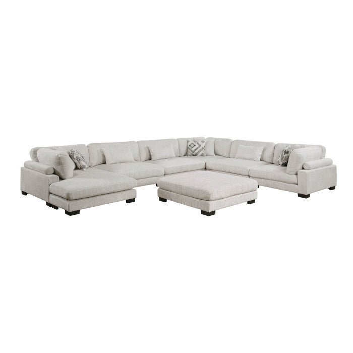 Tinley 7-Piece Modular Sectional with Ottoman (9555BEG*72CR3ACVCOT)