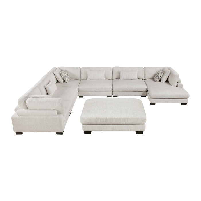 Tinley 7-Piece Modular Sectional with Ottoman (9555BEG*72CR3ACVCOT)