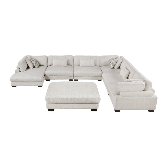 Tinley 7-Piece Modular Sectional with Ottoman (9555BEG*72CR3ACVCOT)