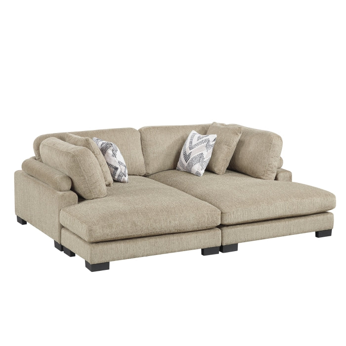 Tinley 2-Piece Chaises (9555BRW*2VC)
