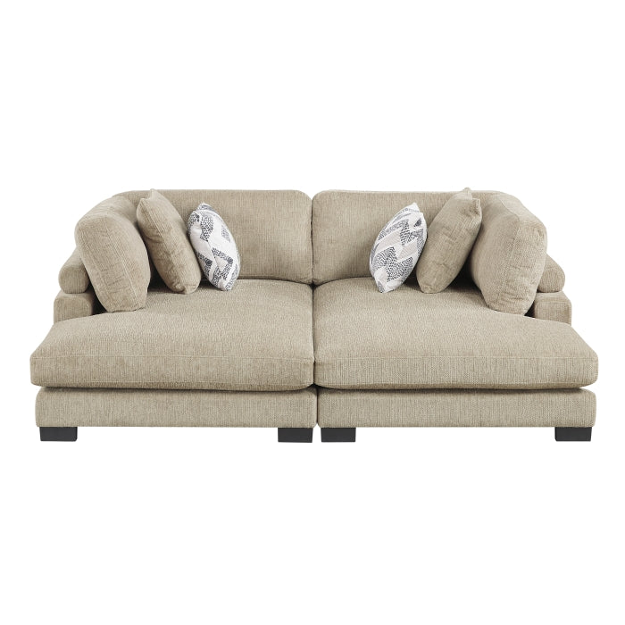 Tinley 2-Piece Chaises (9555BRW*2VC)