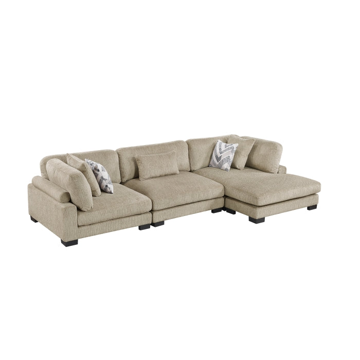 Tinley 3-Piece Modular Sectional with Chaise (9555BRW*3CRACVC)