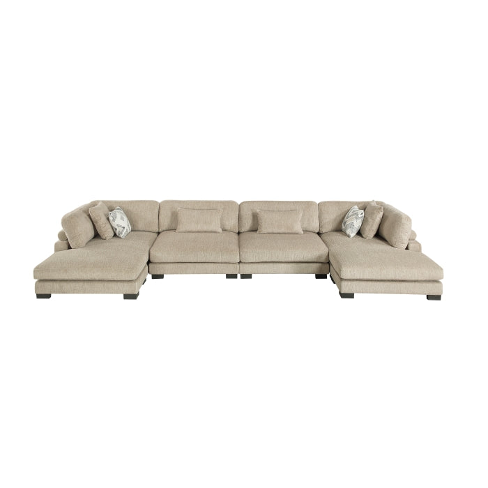 Tinley 4-Piece Modular Sectional with Chaise (9555BRW*42AC2VC)