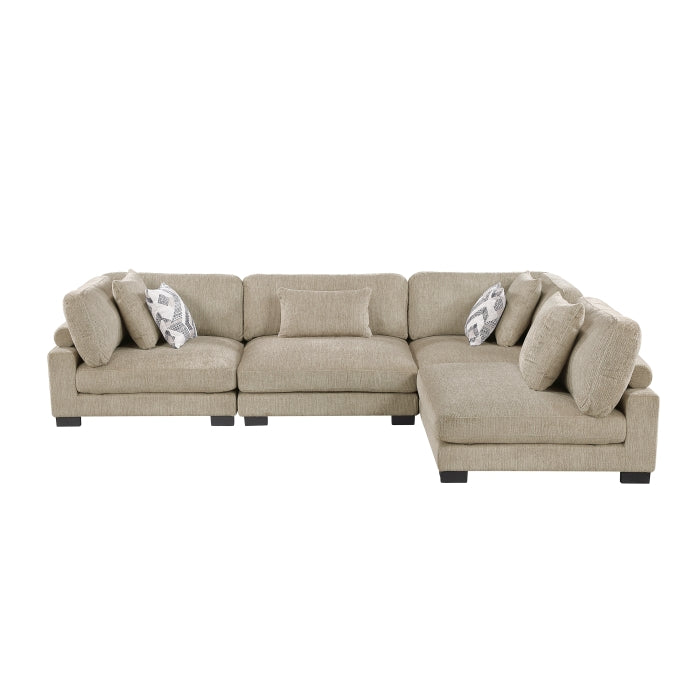 Tinley 4-Piece Modular Sectional (9555BRW*42CR2AC)