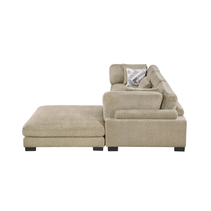 Tinley 4-Piece Modular Sectional with Ottoman (9555BRW*42CRACOT)