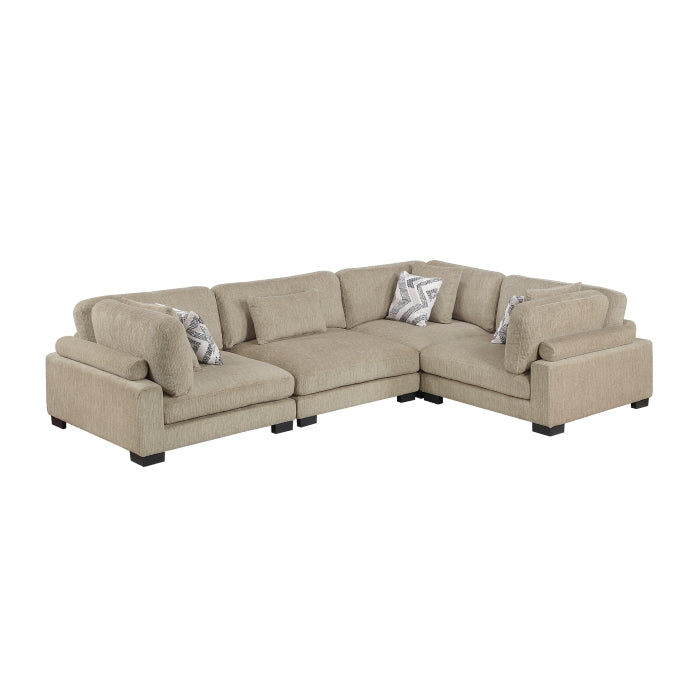 Tinley 4-Piece Modular Sectional (9555BRW*43CRAC)