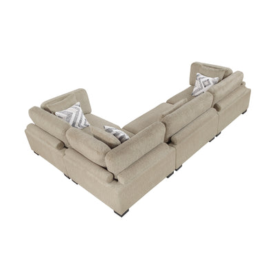 Tinley 4-Piece Modular Sectional (9555BRW*43CRAC)