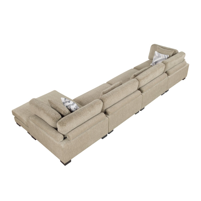 Tinley 4-Piece Modular Sectional with Chaise (9555BRW*4CR2ACVC)