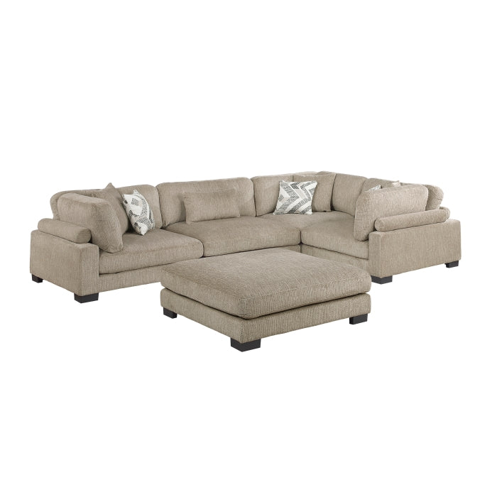 Tinley 5-Piece Modular Sectional with Ottoman (9555BRW*53CRACOT)