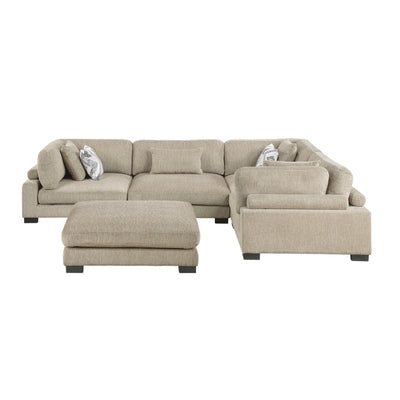 Tinley 5-Piece Modular Sectional with Ottoman (9555BRW*53CRACOT)