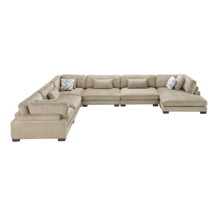 Tinley 6-Piece Modular Sectional with Chaise (9555BRW*62CR3ACVC)